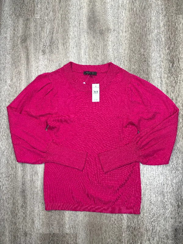 Top Long Sleeve By Ann Taylor In Pink, Size: S