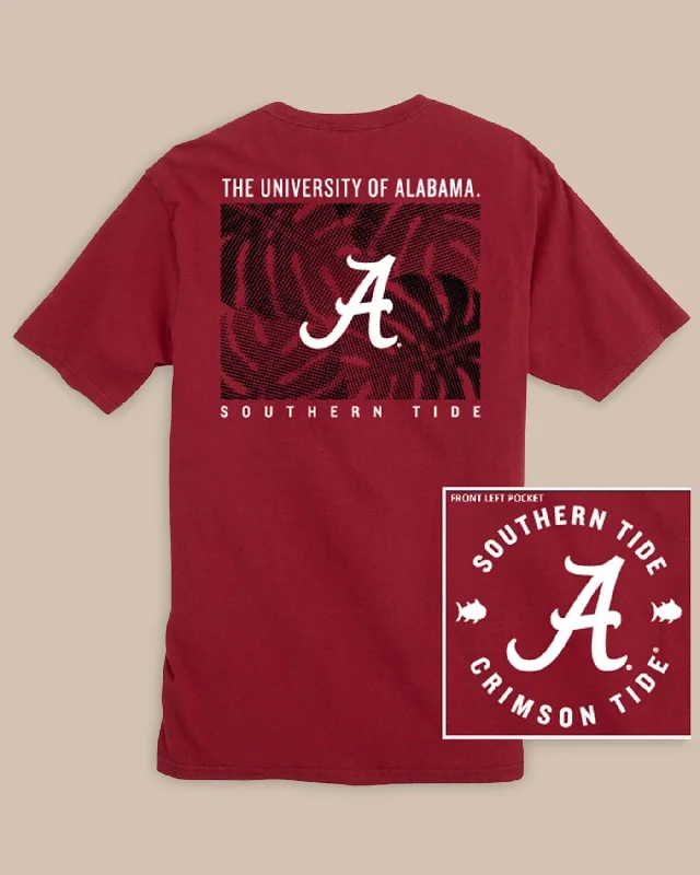 Alabama Crimson Tide Halftone Monstera T-Shirt