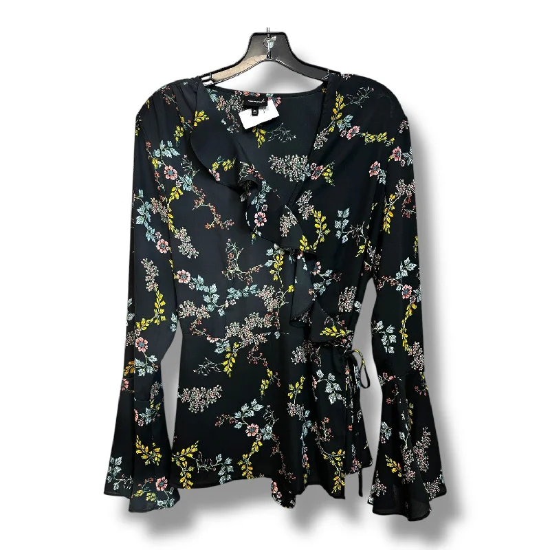 Top Long Sleeve By Who What Wear In Floral Print, Size: Xl