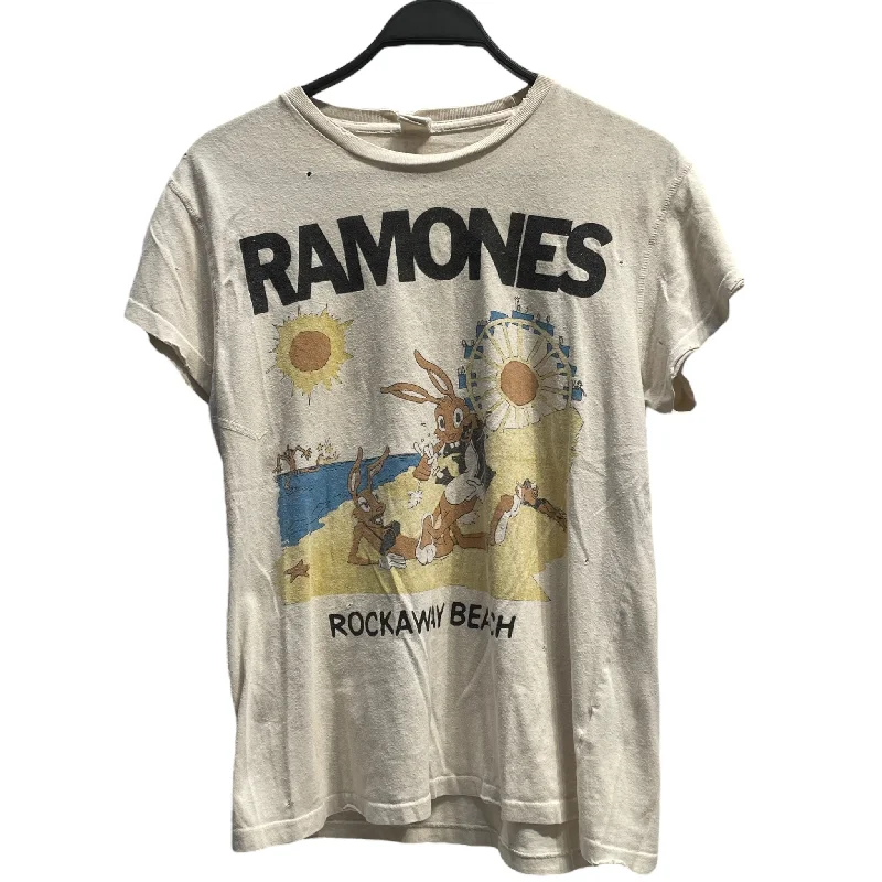 MADEWORN/T-Shirt/L/Cotton/BEG/Ramones