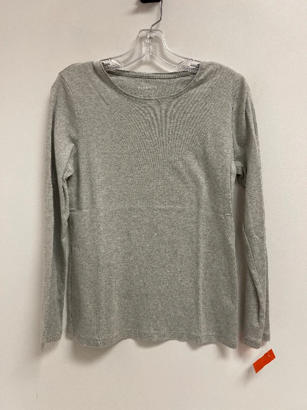 Top Long Sleeve Basic By Talbots In Grey, Size: M