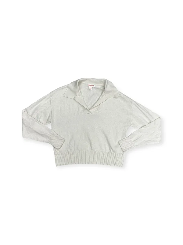 Top Long Sleeve By Joe Fresh In White, Size: M