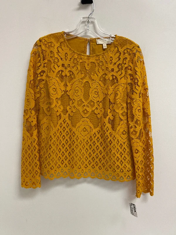 Top Long Sleeve By Moulinette Soeurs In Yellow, Size: S