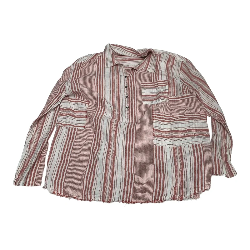 Top Long Sleeve By Wonderly In Striped Pattern, Size: M