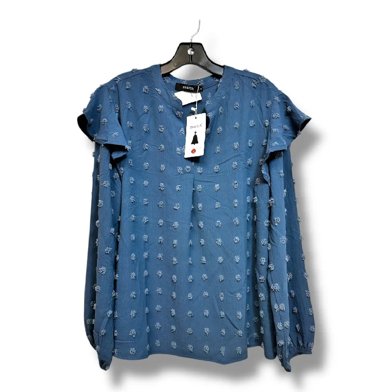 Top Long Sleeve By Clothes Mentor In Blue, Size: M