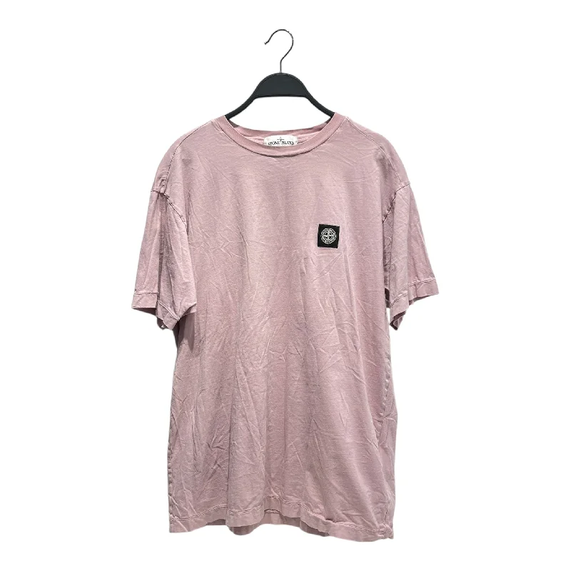 STONE ISLAND/T-Shirt/L/Cotton/PNK/Plain Pink Tee