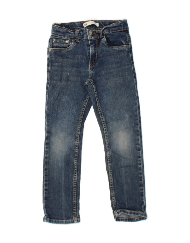 LEVI'S Boys 511 Slim Jeans 6-7 Years W22 L20 Blue Cotton