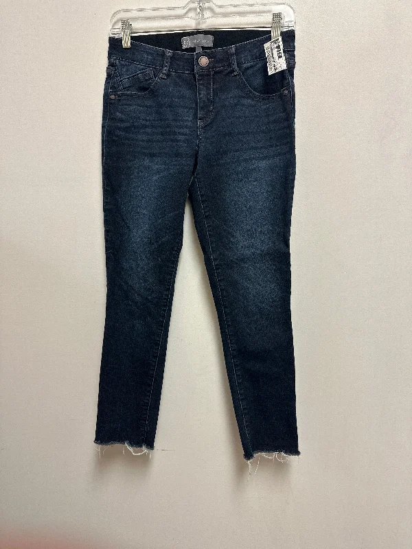 Jeans Cropped By Wit & Wisdom In Blue Denim, Size: 4