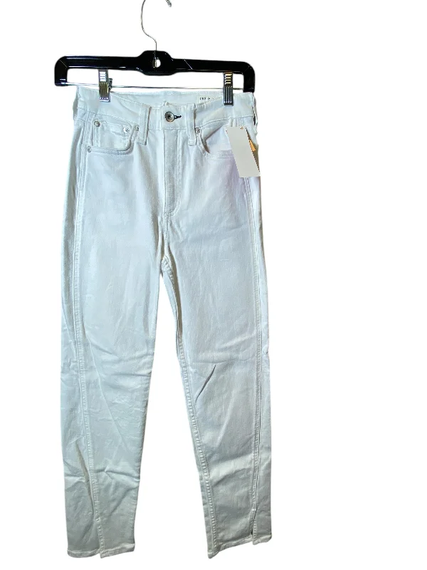 Jeans Straight By Rag & Bones Jeans In White, Size: 24