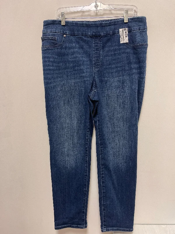 Jeans Skinny By Chicos In Blue Denim, Size: 14