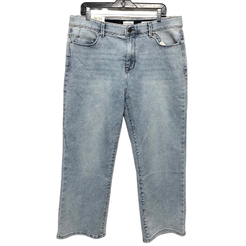 Jeans Straight By Curve Appeal In Blue Denim, Size:16