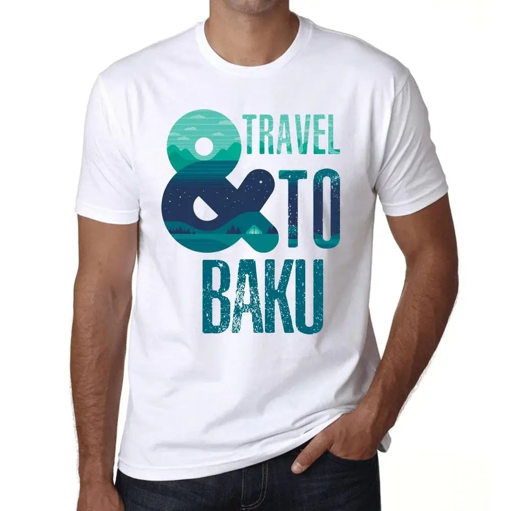 Men's Graphic T-Shirt And Travel To Baku Eco-Friendly Limited Edition Short Sleeve Tee-Shirt Vintage Birthday Gift Novelty