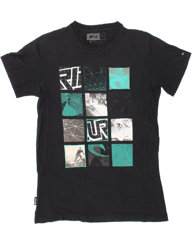 RIP CURL Boys Graphic T-Shirt Top 15-16 Years Black