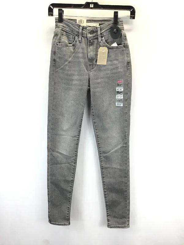 Jeans Skinny By Levis In Grey, Size: 2