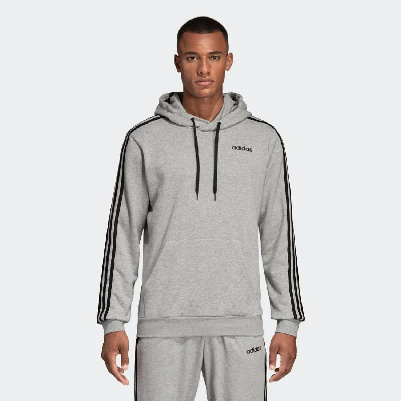 Three Strip Hooded Sweatshirt - Grey