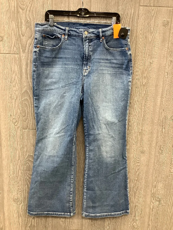 Jeans Flared By Gap In Blue Denim, Size: 16