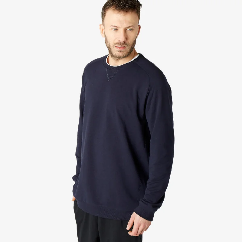 Men's Straight-Cut Crew Neck Long Sweatshirt 100