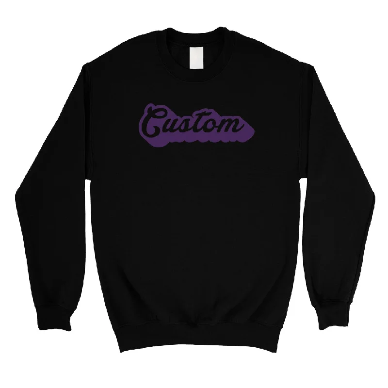 Purple Pop Up Text Awesome Unisex Personalized Crewneck Sweatshirt