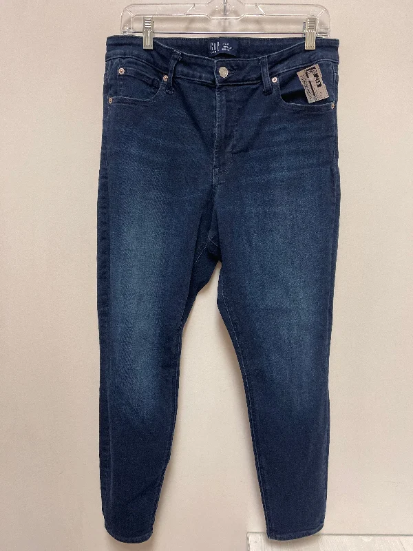 Jeans Skinny By Gap In Blue Denim, Size: 14