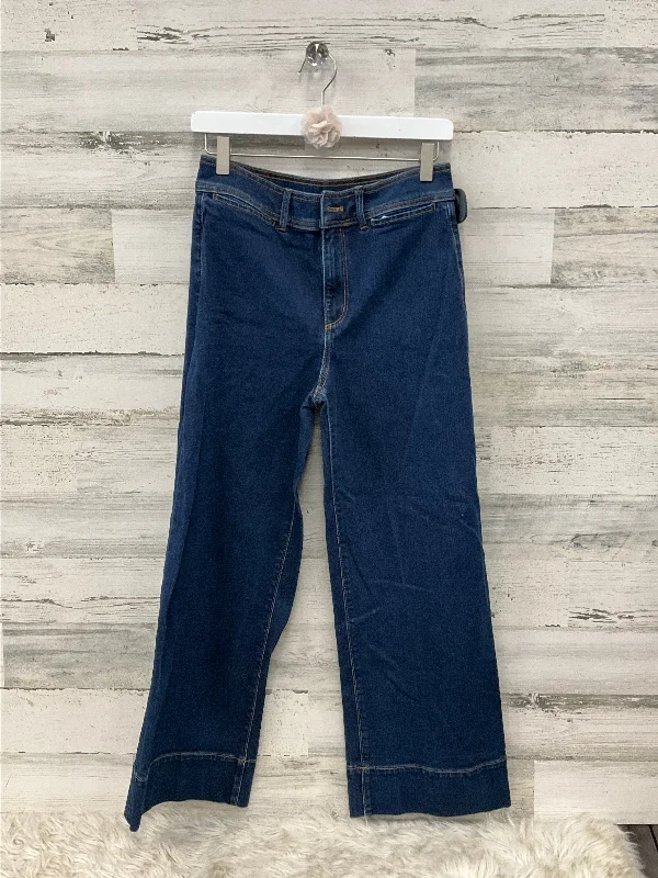 Jeans Wide Leg By Ann Taylor In Blue Denim, Size: 4