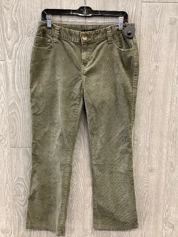 Jeans Straight By Calvin Klein In Green, Size: 10