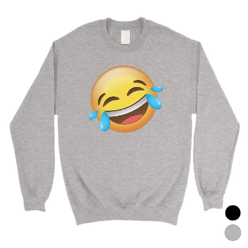 Emoji-Laughing Unisex Crewneck Sweatshirt Funny Amazing Halloween