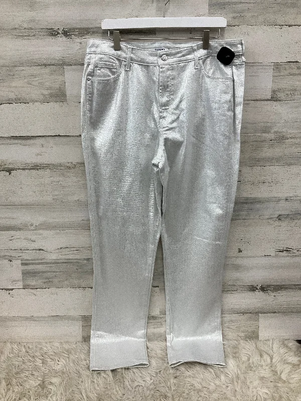 Jeans Straight By Old Navy In Silver, Size: 14