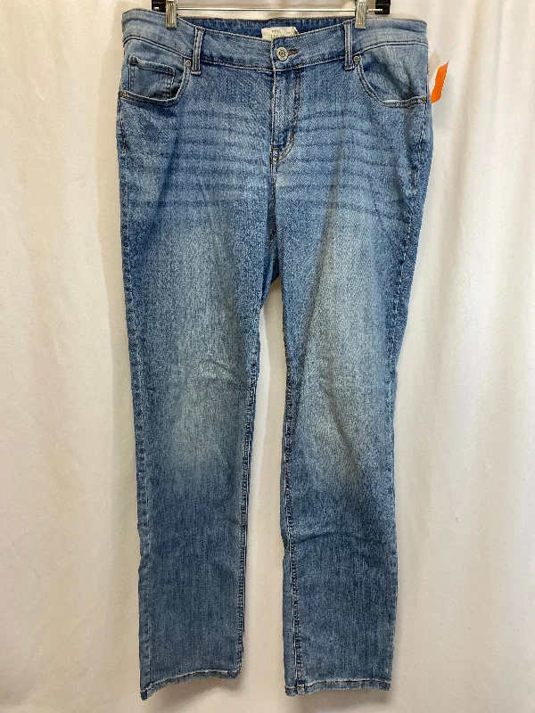 Jeans Straight By Maurices In Blue Denim, Size: 16