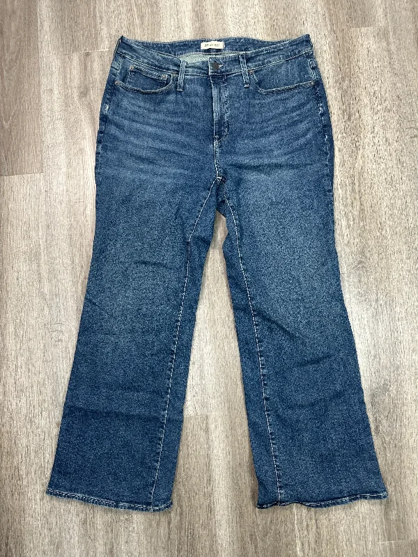 Jeans Flared By Madewell In Blue Denim, Size: 16