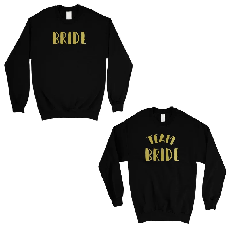 Bride Team Bride-GOLD Unisex Crewneck Sweatshirt Cute Anniversary