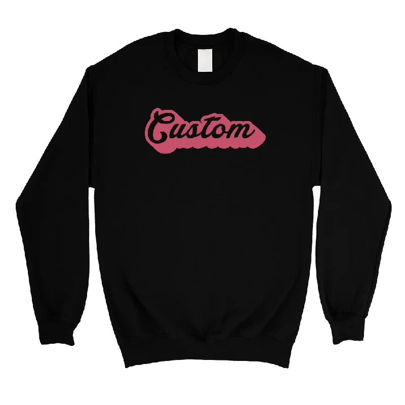 Pink Pop Up Text Wonderful Unisex Personalized Crewneck Sweatshirt