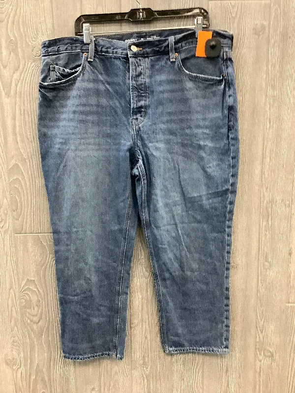 Jeans Straight By Old Navy In Blue Denim, Size: 16