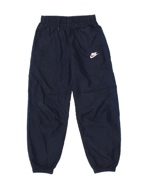 NIKE Boys Graphic Tracksuit Trousers Joggers 10-11 Years Medium Navy Blue