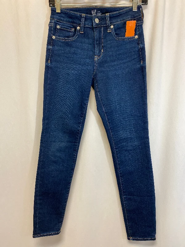 Jeans Skinny By Gap In Blue Denim, Size: 0