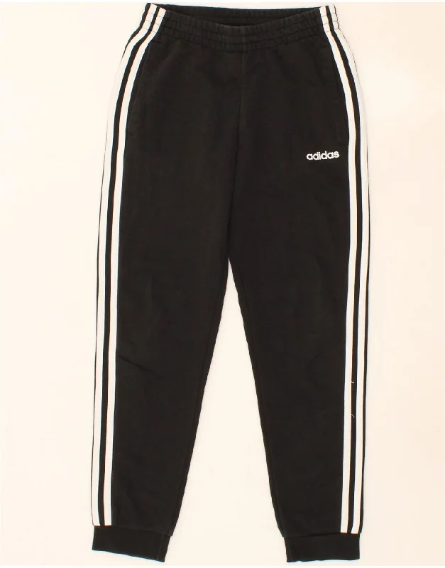 ADIDAS Girls Tracksuit Trousers Joggers 11-12 Years Black