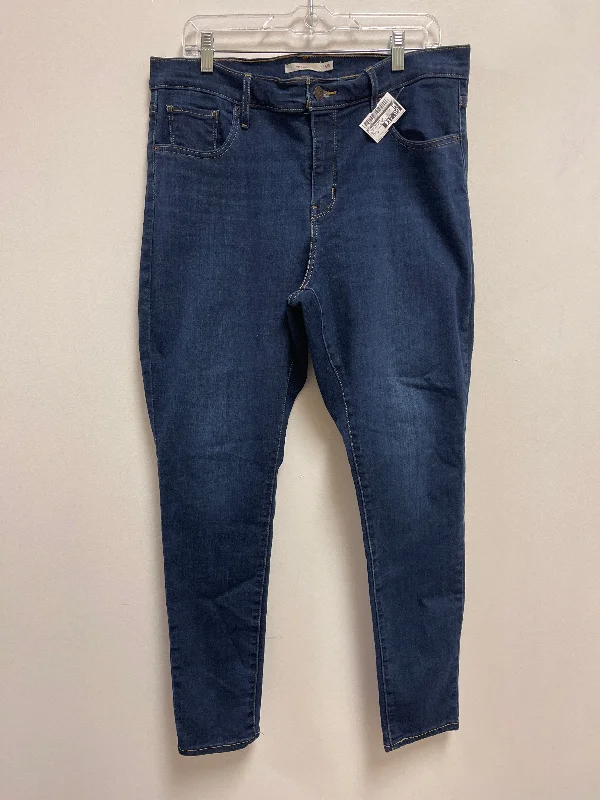 Jeans Skinny By Levis In Blue Denim, Size: 16