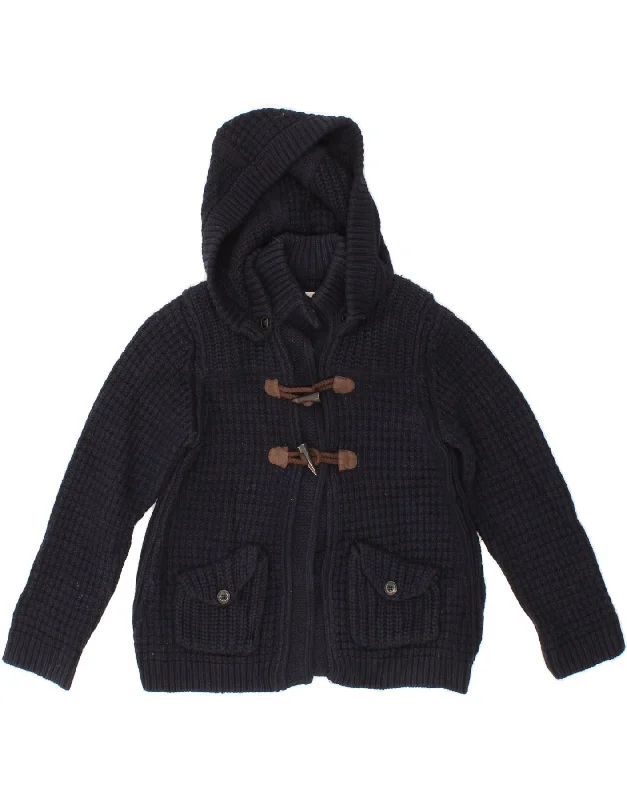 MASSIMO DUTTI Girls Hooded Cardigan Sweater 5-6 Years Navy Blue