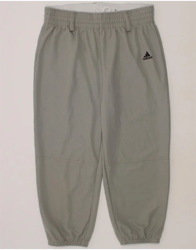 ADIDAS Girls Aeroready Tracksuit Trousers Joggers 9-10 Years Medium  Grey