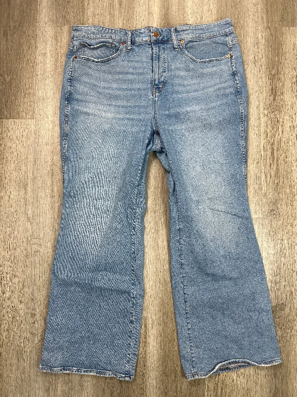 Jeans Wide Leg By Madewell In Blue Denim, Size: 20