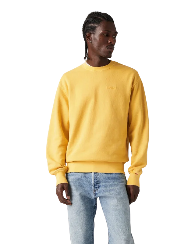 Authentic Crewneck Sweatshirt Sweatshirt in Garment Dye Ochre