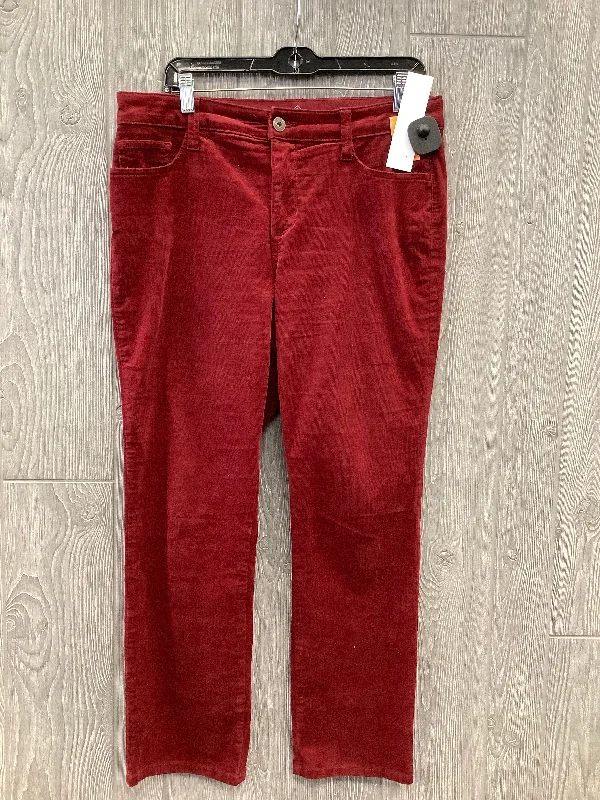 Jeans Straight By St Johns Bay In Red, Size: 12p