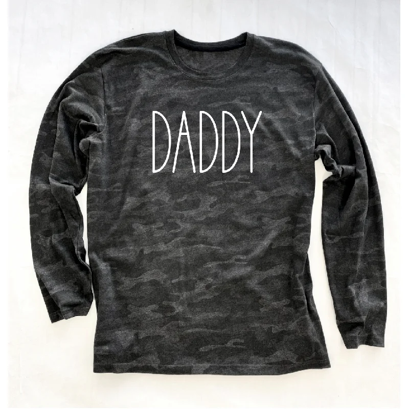 Daddy Black Camo Long Sleeve Tee