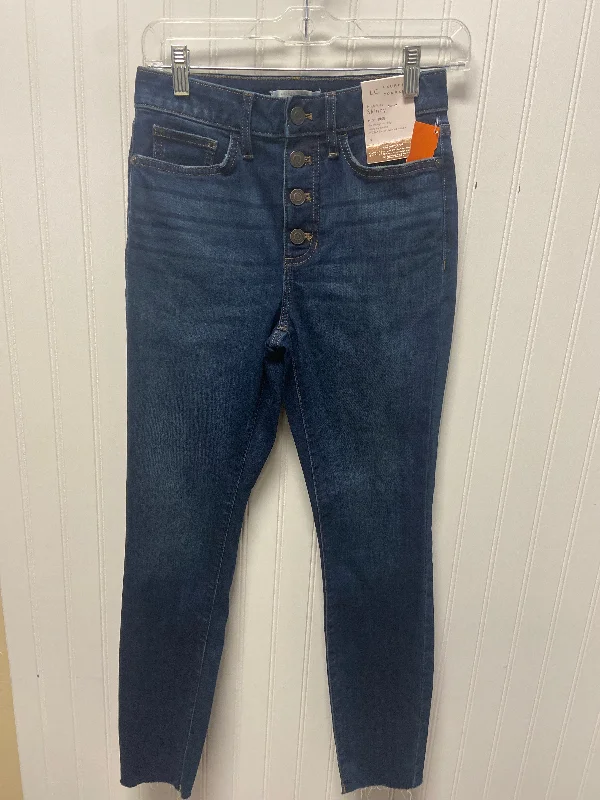 Jeans Skinny By Lc Lauren Conrad In Blue Denim, Size: 4