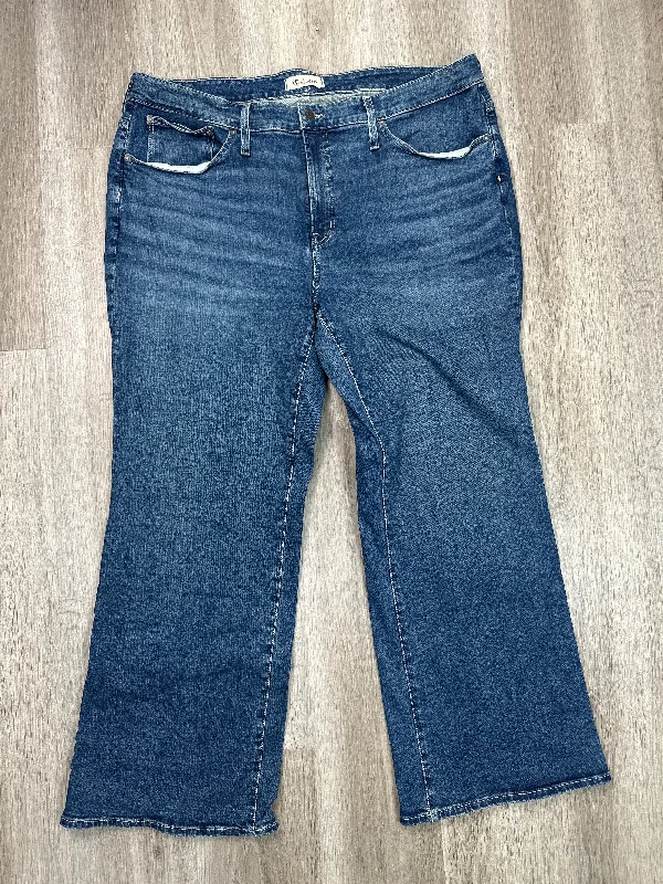 Jeans Wide Leg By Madewell In Blue Denim, Size: 20