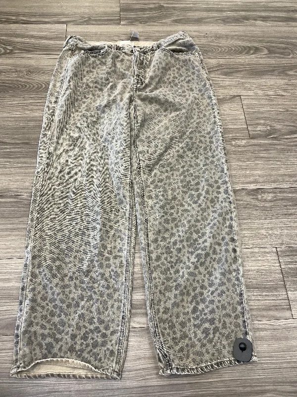 Jeans Wide Leg By Universal Thread In Animal Print, Size: 14