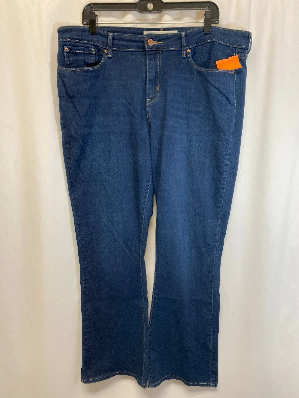 Jeans Boot Cut By Levis In Blue Denim, Size: 18