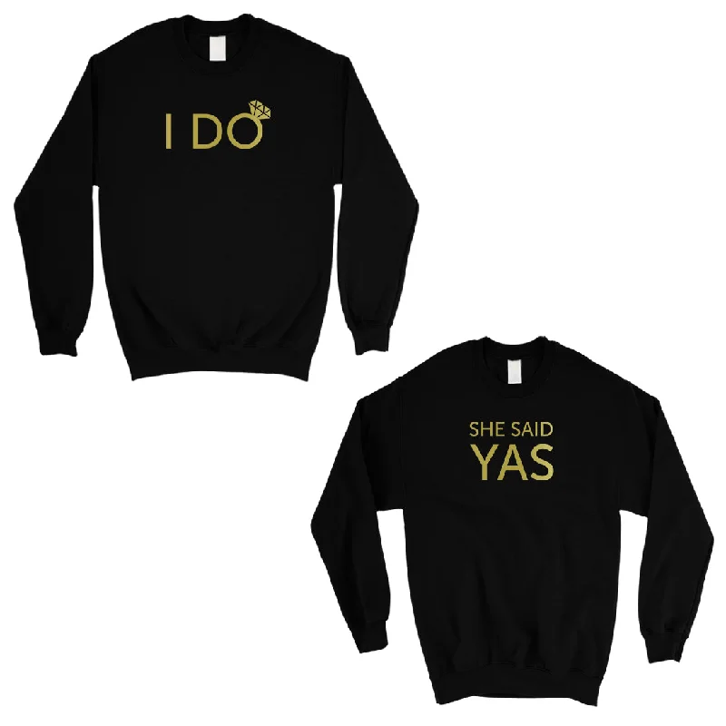 I Do She Said Yas-GOLD Unisex Crewneck Sweatshirt Elegant Perfect