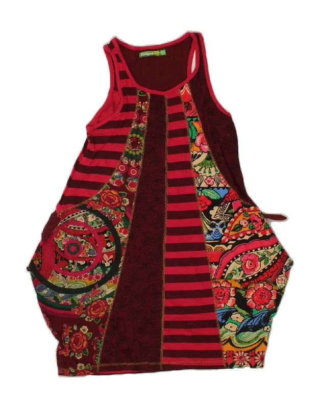 DESIGUAL Girls Bubble Dress 11-12 Years Red Striped