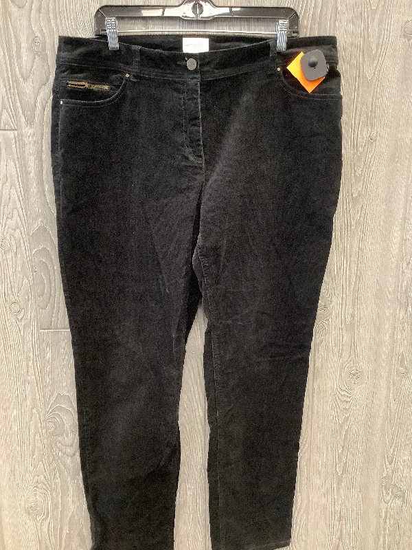 Jeans Straight By Chicos In Black, Size: 14