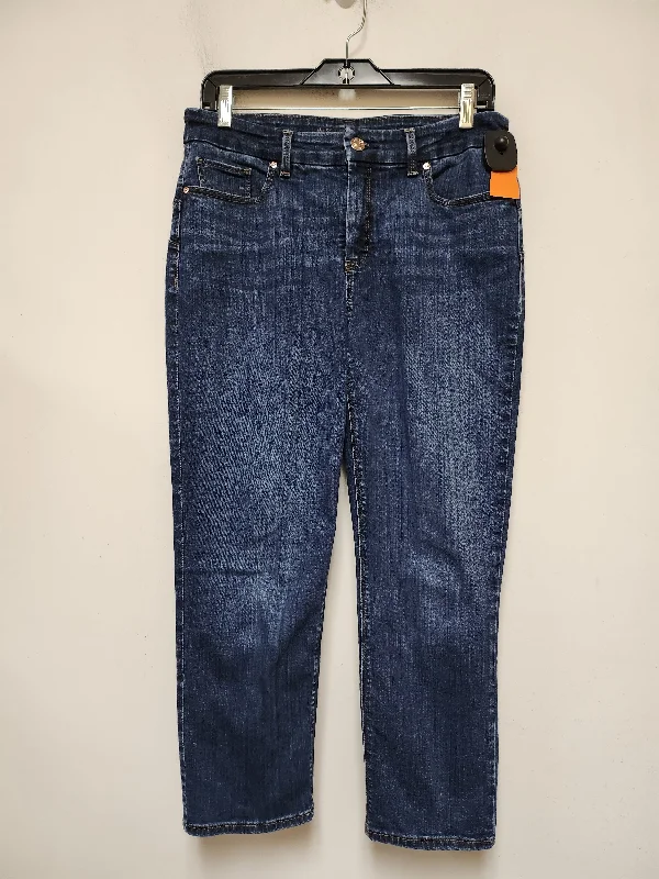 Jeans Straight By Chicos In Blue Denim, Size: 6